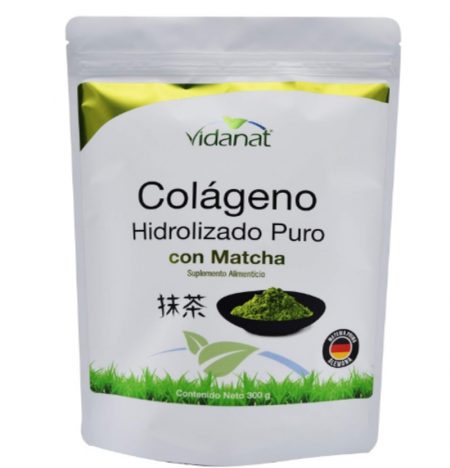 Colágeno Hidrolizado puro con Matcha 300 grs Vidanat Vidanat
